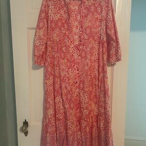 Elegant Pink Patterned Dress